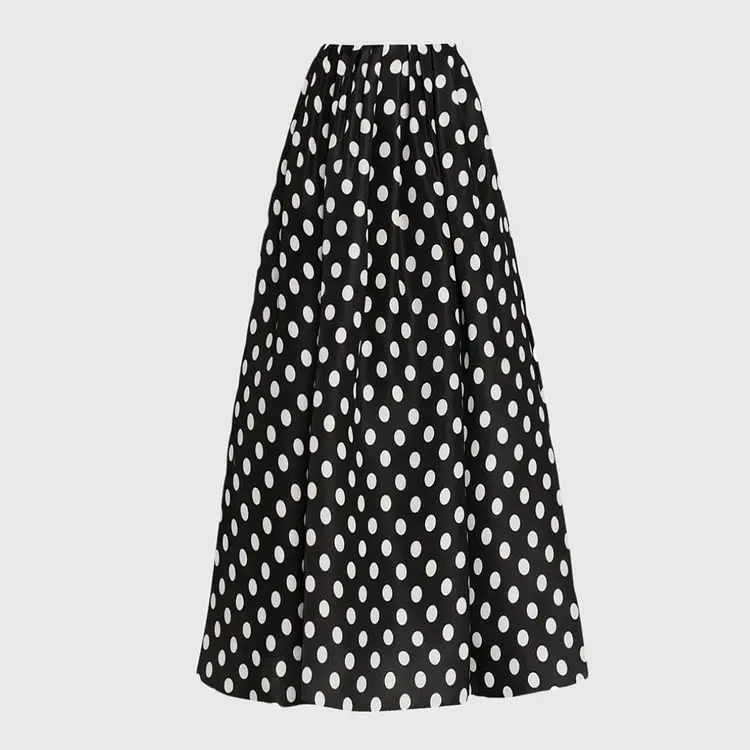 2025 Flaxmaker Bandeau Polka Dot Print One Piece Swimsuit and Skirt Women Summer Party Biquini Bathingsuit Bodysuit