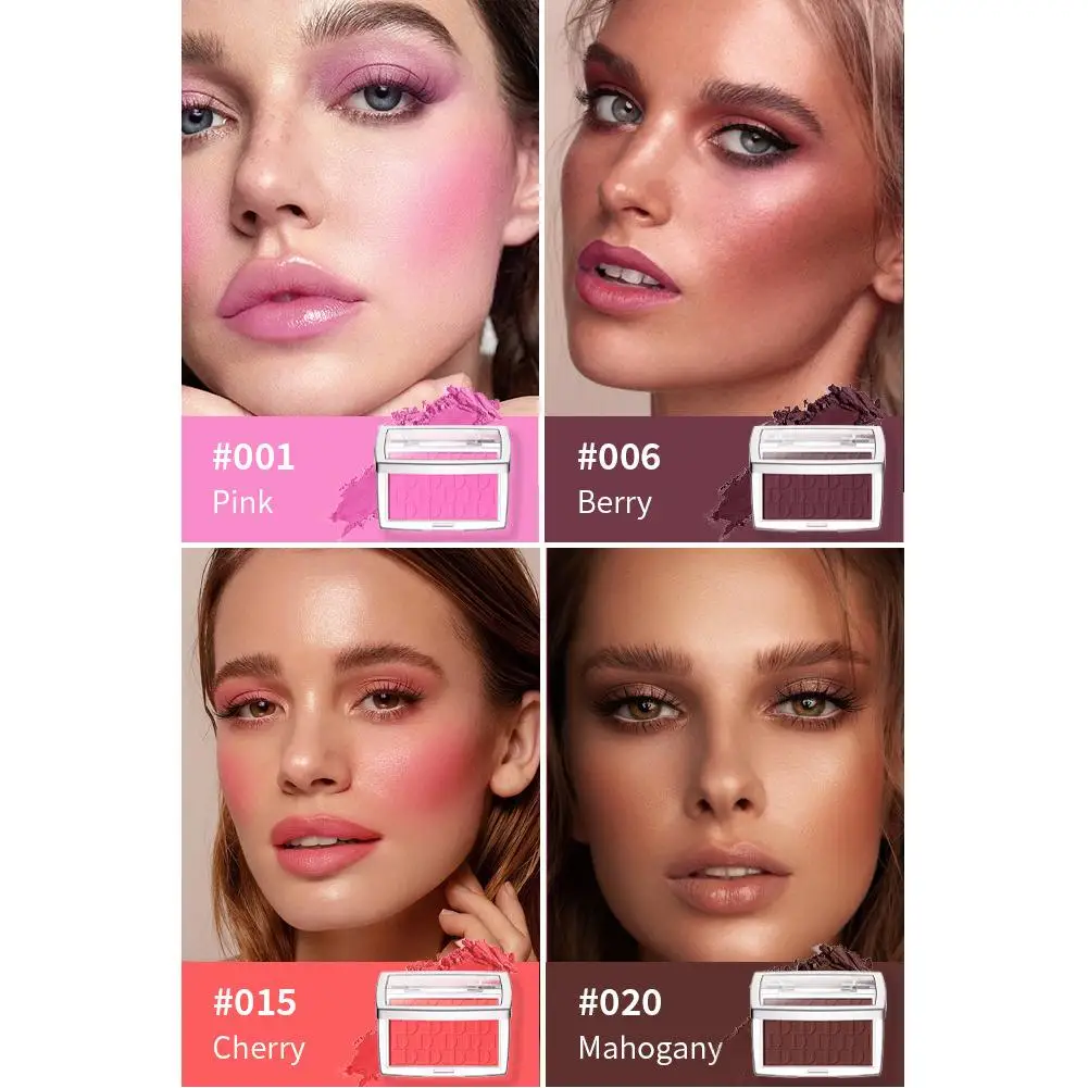 Matte Embossed Rosy Blusher High Pigmented Face Contouring Makeup_voghion.com
