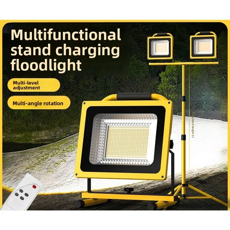 Outdoor Live Broadcast, Construction Site Stall, Triangular Bracket, Lighting, Charging Floodlight, Movable Emergency