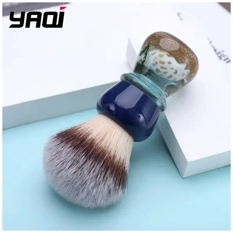 YAQI Atlantis Mens Shaving Brush 24mm Synthetic Hair Wet Shaving Brush Collectibles Birthday Gift For Boyfriend Wet Shave Tools