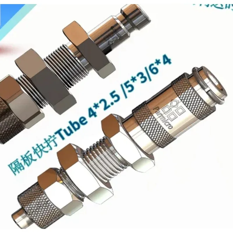 Baffle 20 Mini Pneumatic Quick Coupling Single Double Closed Interchangeable Recti for Legris