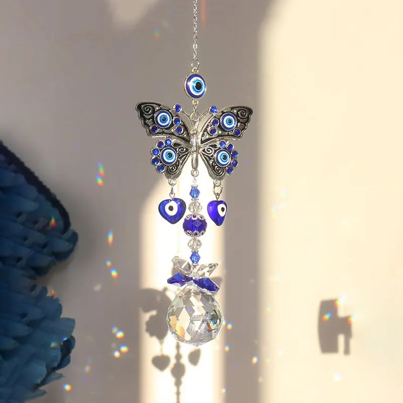 1 Piece, Butterfly Devil\'s Eye, Crystal Pendant, Family Outdoor Garden Decoration
