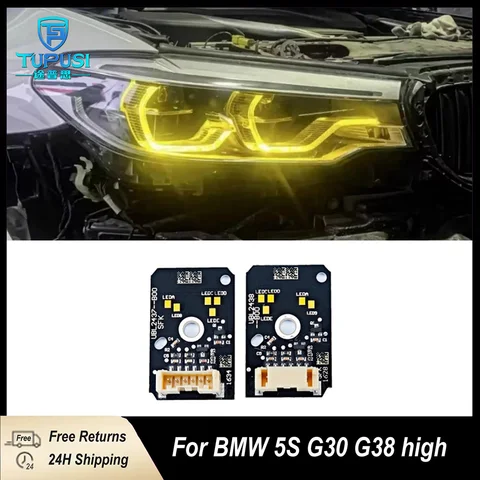 Желтые Светодиодные Дневные Ходовые Огни (ДХО) Для BMW G30 G38 F90 M5 G31 G32 GT 2018-2020, 63117214940 721