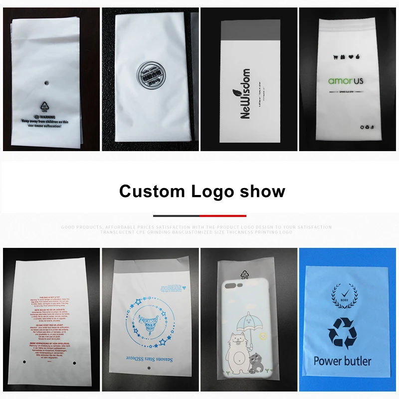 StoBag Custom CPE Frosted Bag Blank Top Open Self Adhesive Sealed Clear Small Phone Case Package Product Storage Pouch Logo