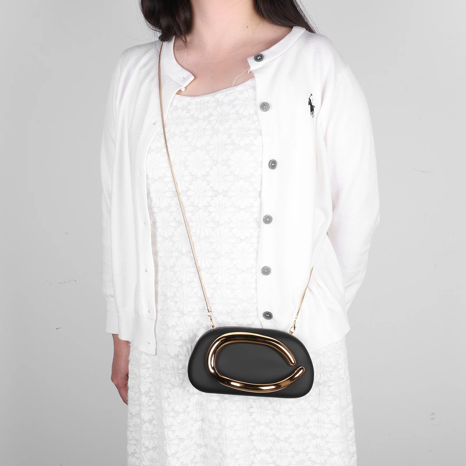 حقيبة كتف نسائية مناسبة تمامًا من جلد البولي يوريثان، حقيبة حبال متعددة الاستخدامات، حقيبة سهرة أنيقة، حقيبة تسوق وحفلات الهاتف