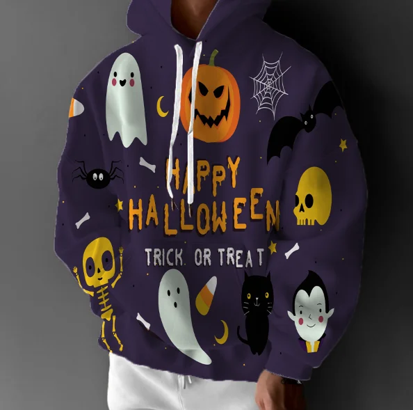 

Halloween Pumpkin Skull Ghost Tattoo Retro Colorful Tracksuit Harajuku Pullover 3DPrint Streetwear Casual Jacket Funny Hoodies 1