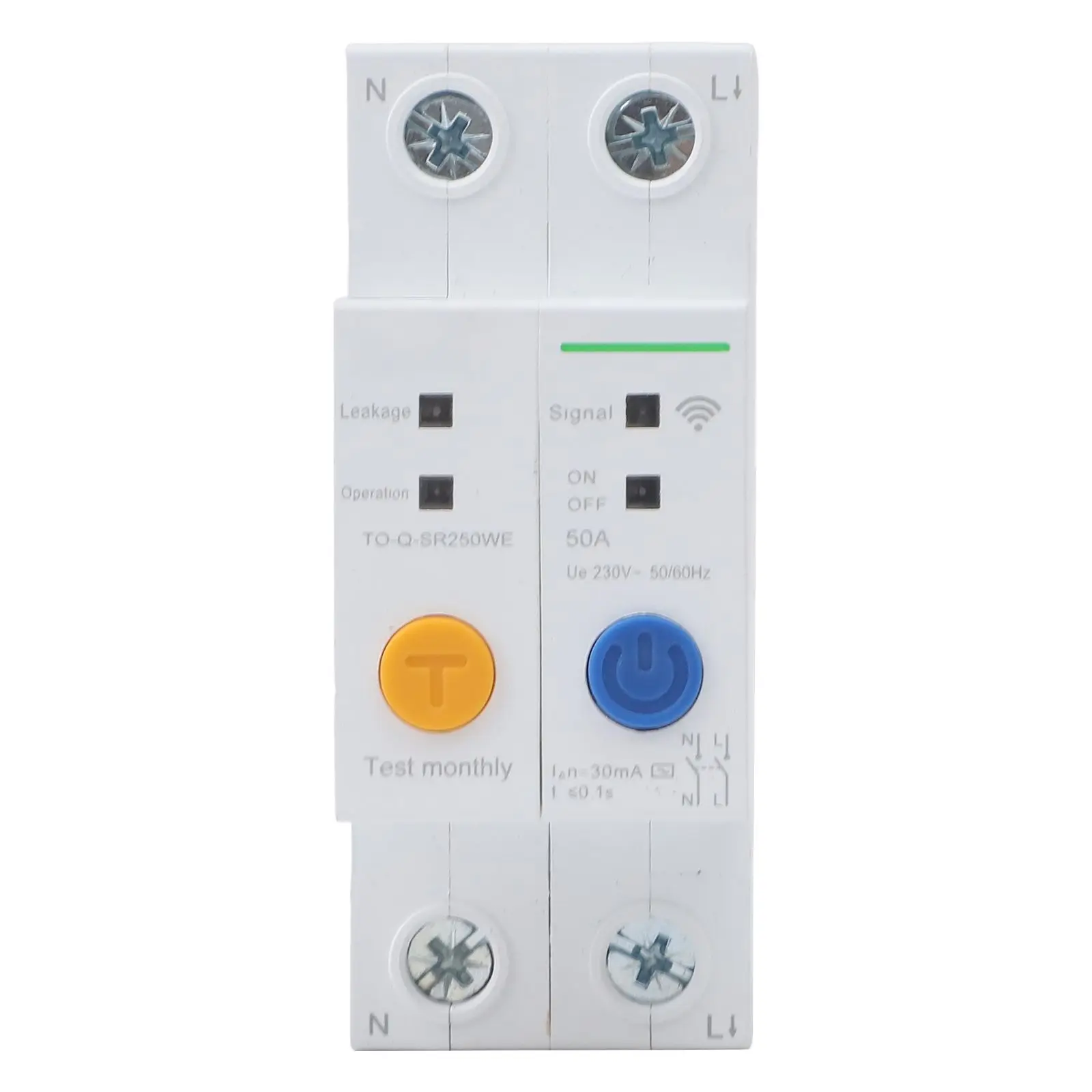 

For Ewelink APP Compatible Smart WIFI Circuit Breaker 2 Pole 50A with Remote Control and Electrical Protection