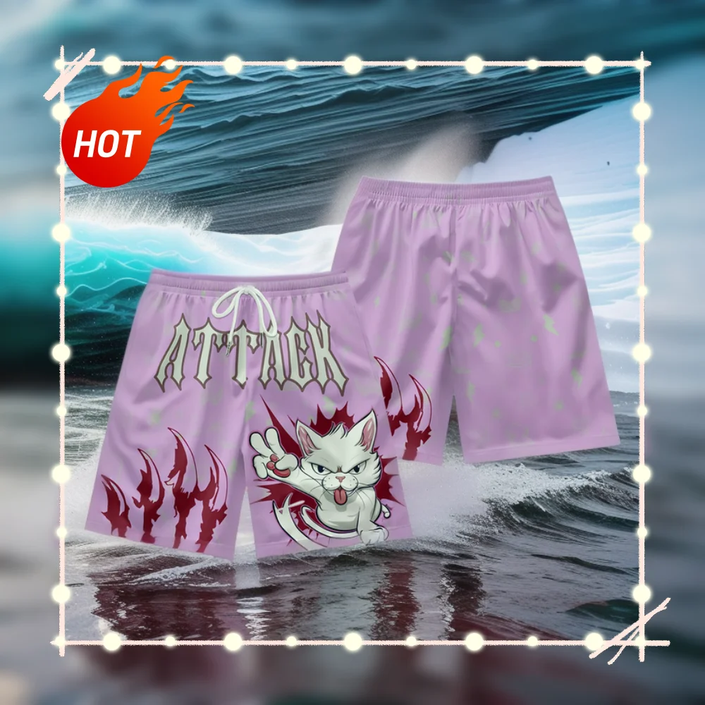 

Summer Must-Have! Women's 3D Printed Beach Shorts, Perfect for Beach Vacation