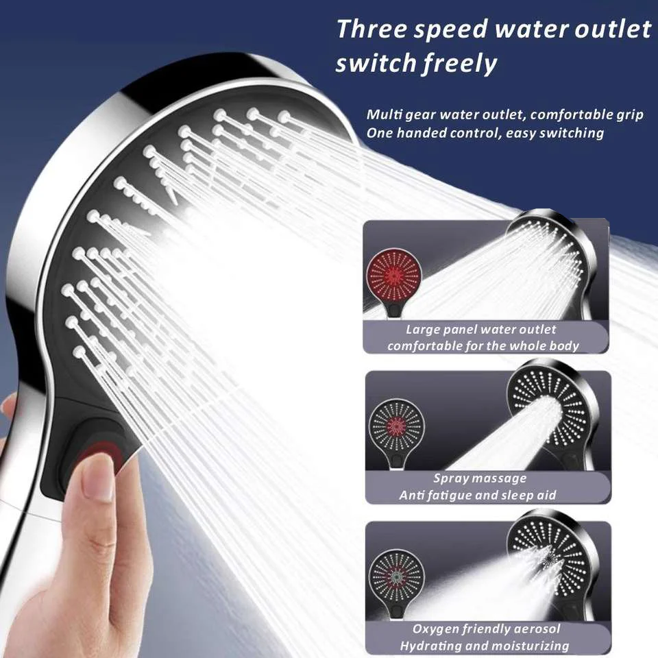 

Upgraded 13CM Big Panel 3 Spray Shower Head with Filter High-Pressure Handheld Water Saving Showerhead Bathroom Accessories ﻿
