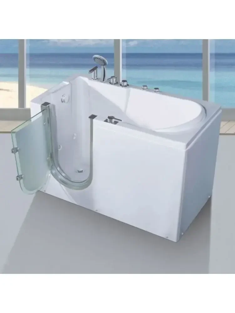 Прямые продажи с фабрики для пожилых людей, акриловая ванна, цилиндр открытия двери, квадратная сидячая ванна, боковая дверь, пузырьковая джакузи