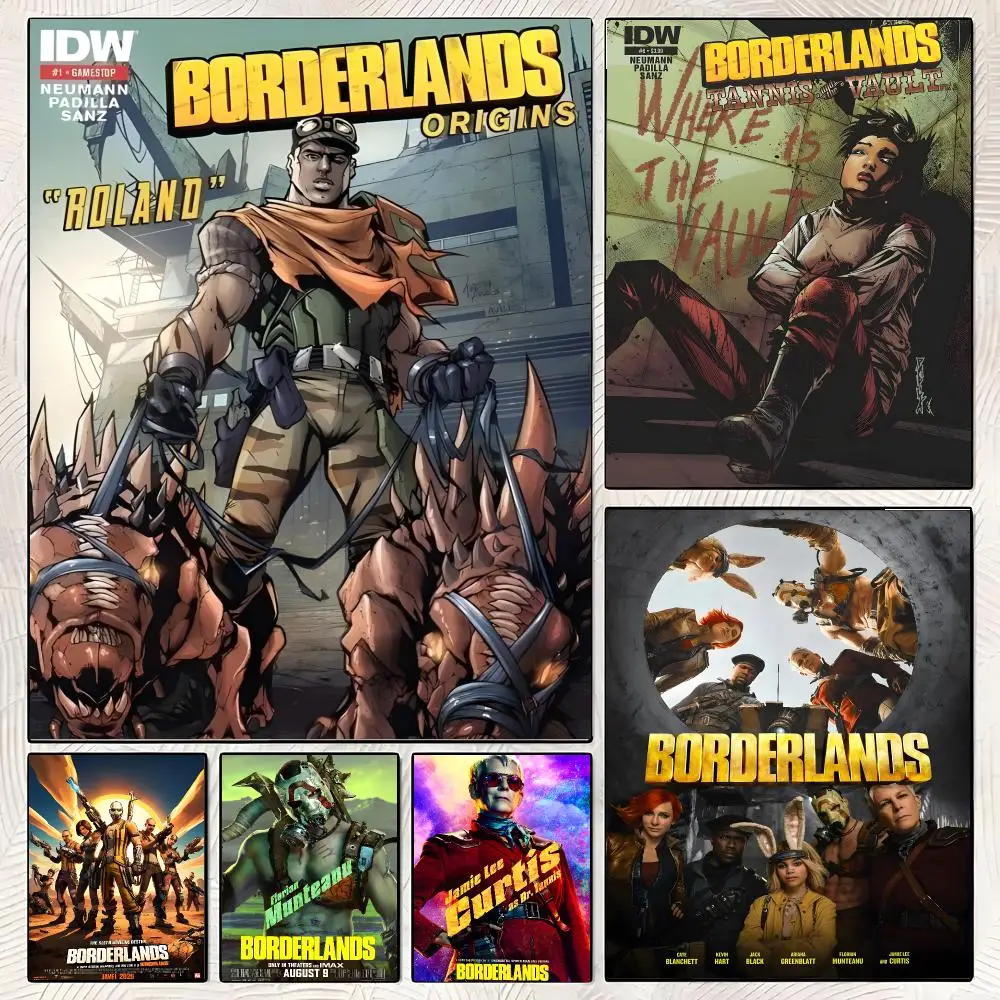 Game Borderlands Poster Classic Poster HD Art Sticky Wall Waterproof Home Living Room Bedroom  Aesthetic Decoration