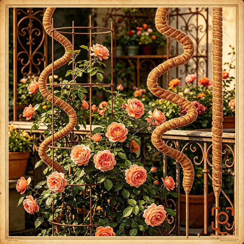 Bendable Plant Support Plant Moss Coir Pole Climbing Support Extension Palm Vines Stick Indoor Balcony Garden Flower Decor