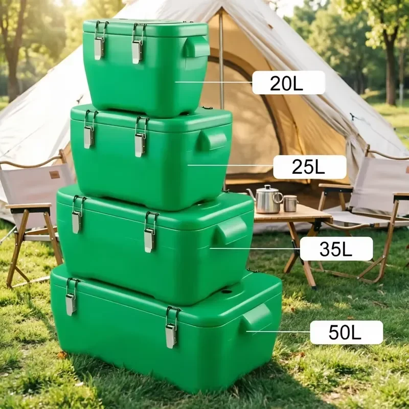 Modern Design Outdoor Kitchen Storage Container Stainless Steel Thermal Insulation Camping Box Metal Food Storage Solution