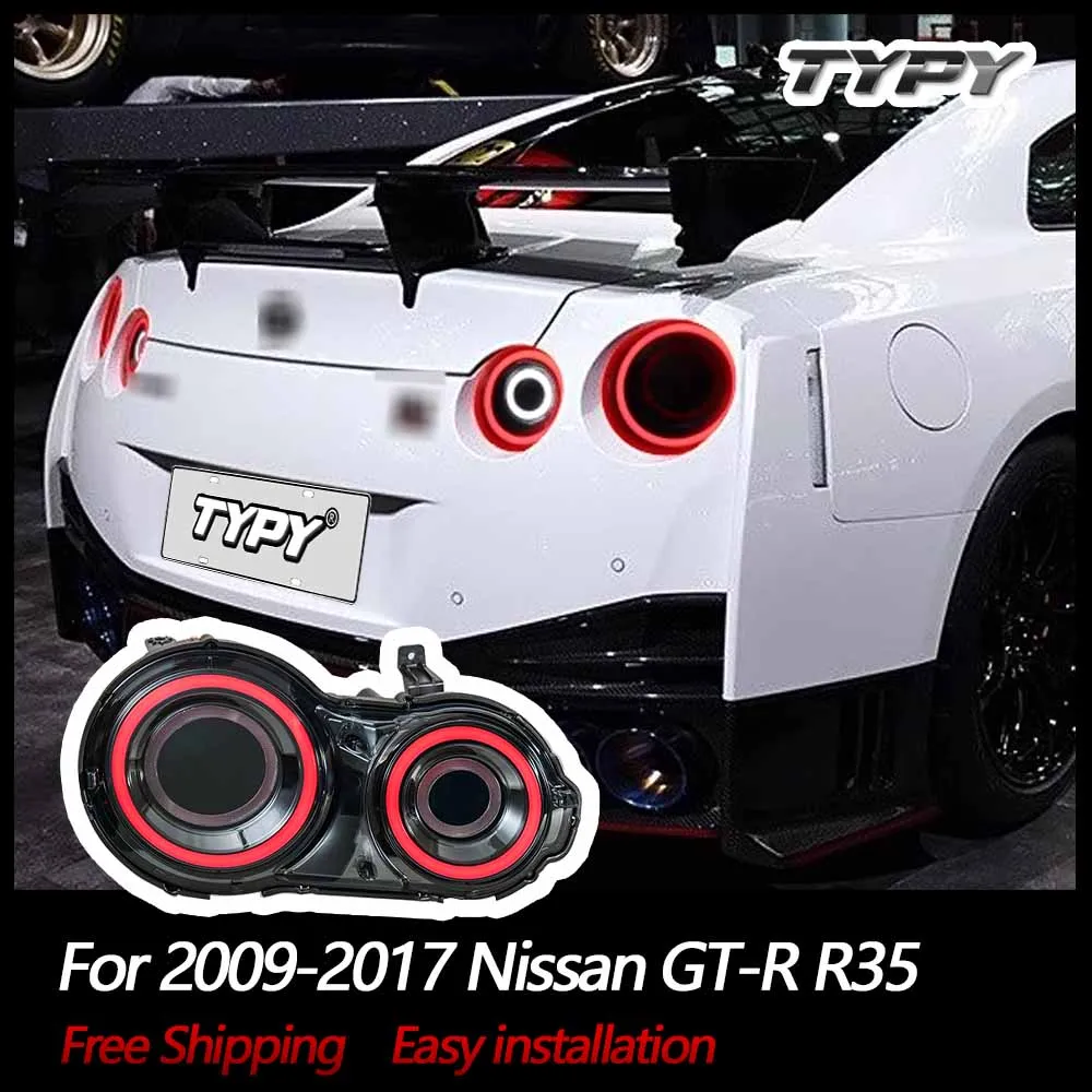 

Автомобильные задние фонари TYPY для Nissan GT-R R35 2009-2017, автомобильные задние фонари, дневные ходовые огни, динамические Сигналы поворота