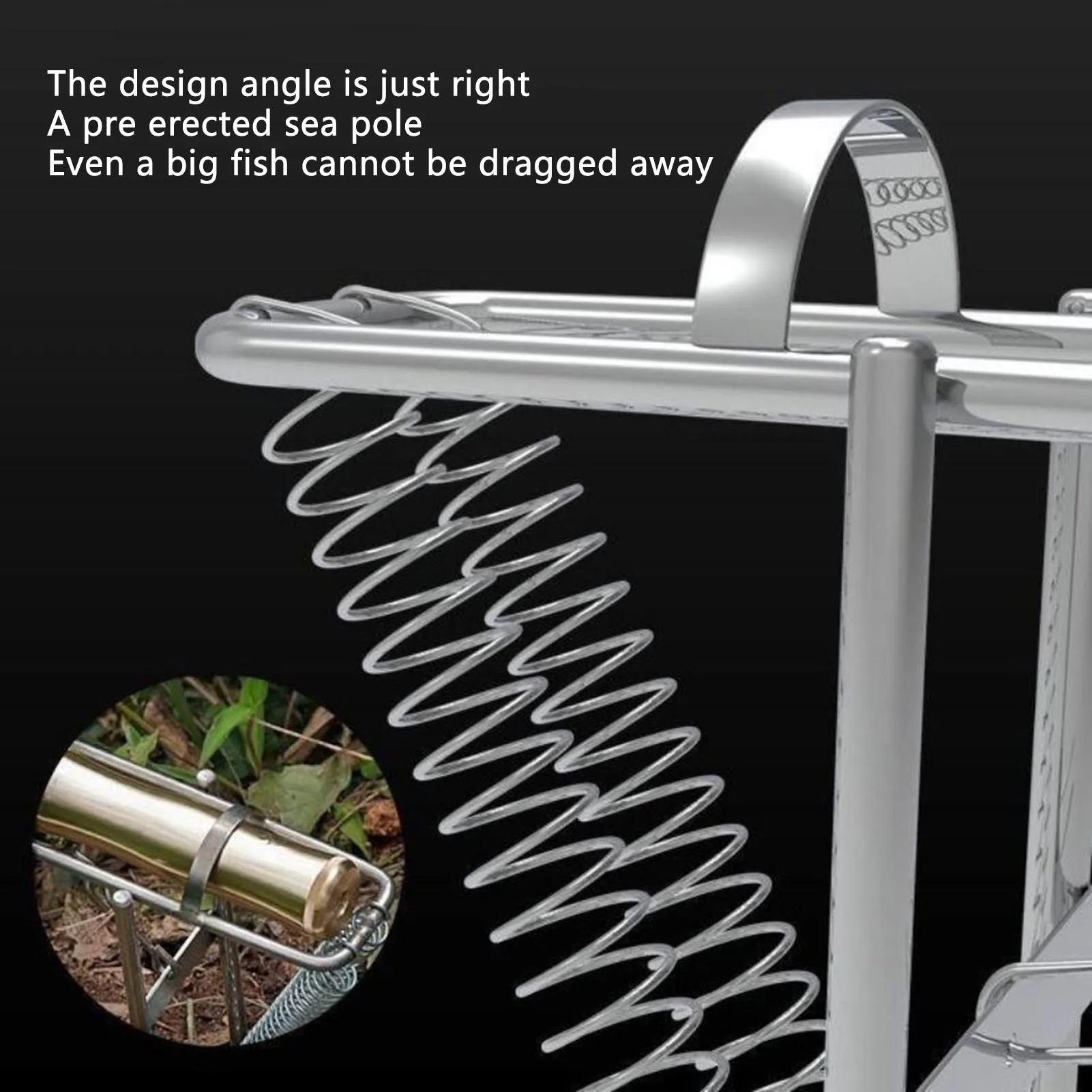 Automatic Spring Fishing Rod Holder with Rust-Proof and Abrasive Resistance Material Suitable for All Types of Fishing Rods