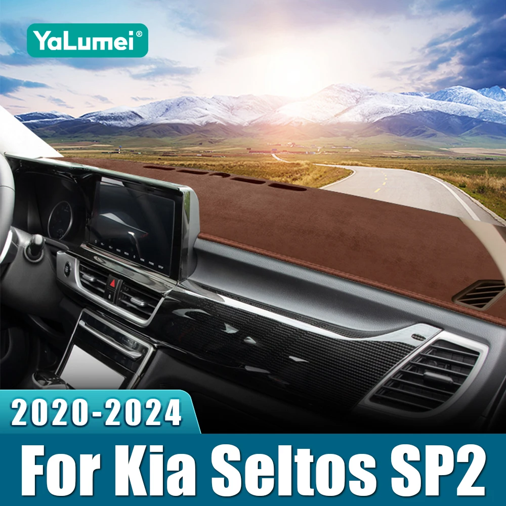 

For Kia Seltos SP2 2020 2021 2022 2023 2024 KX3 Car Dashboard Sun Shade Cover Instrument Desk Anti-UV Carpet Non-slip Mat