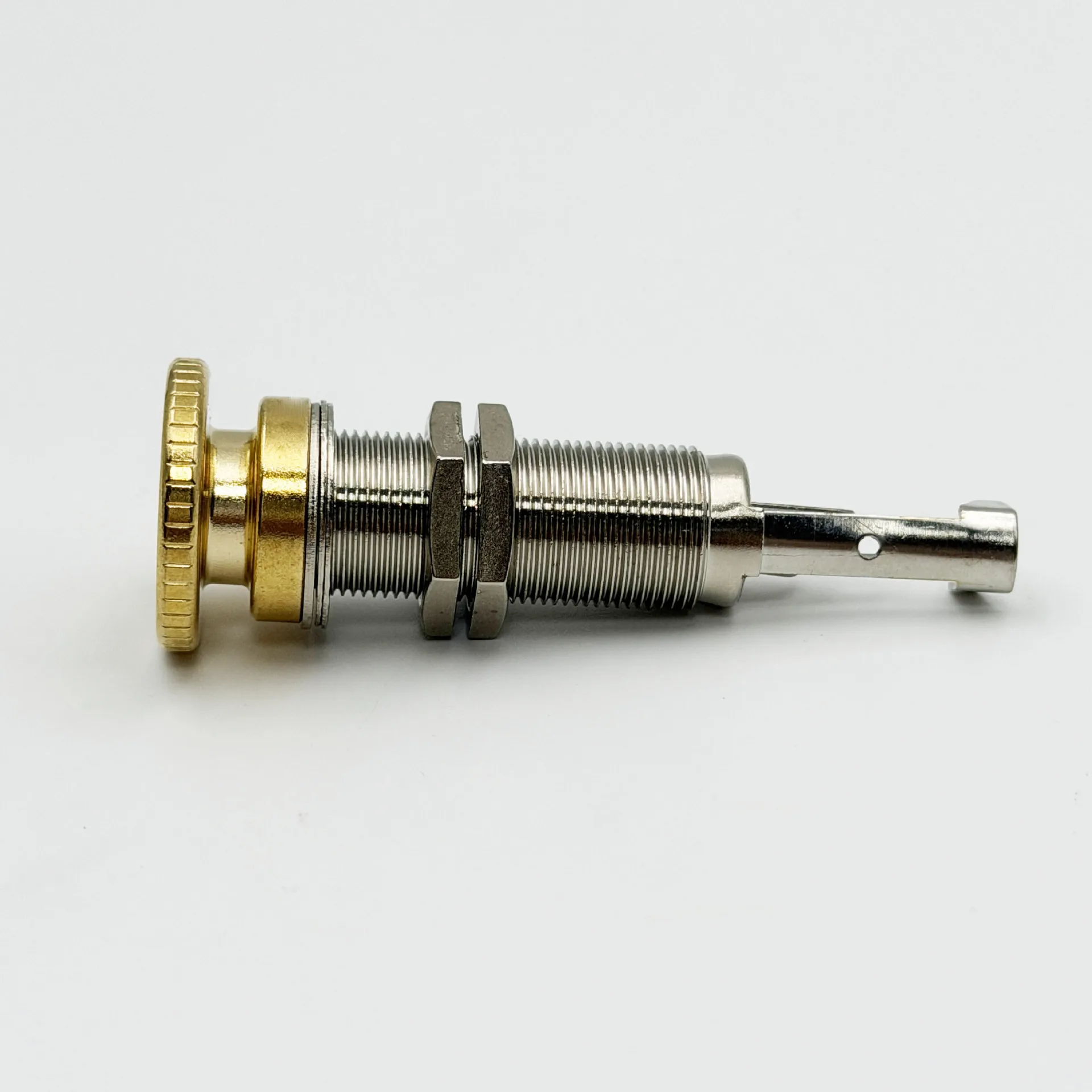 Brass Long Thread Stereo Guitar Output Jack Socket 1/4