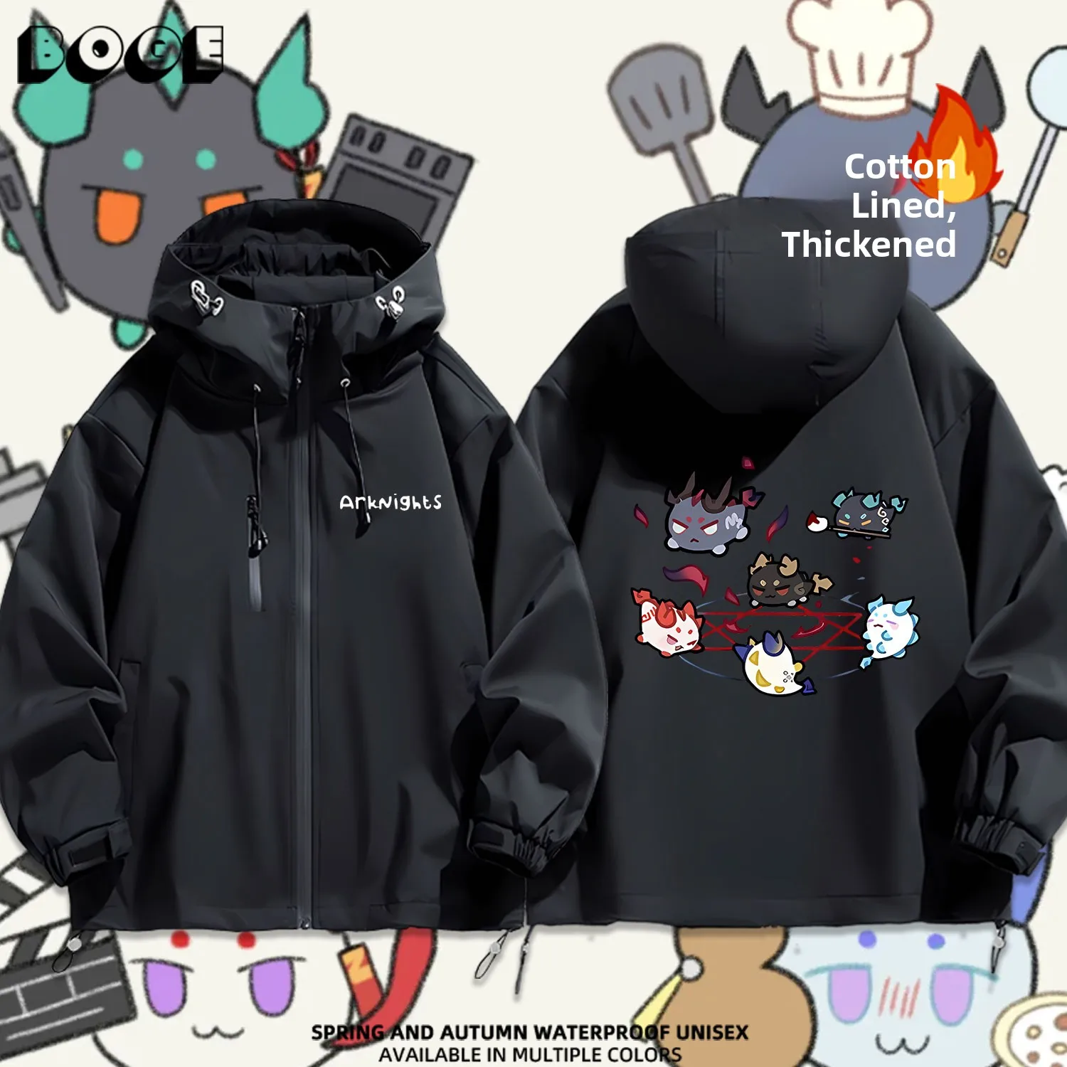 

Thiened Cotton Hooded Jaet Waterproof Outdoor Casual Sle Polyester Fiber Youthful ular Spring Autumn Winter Jaet