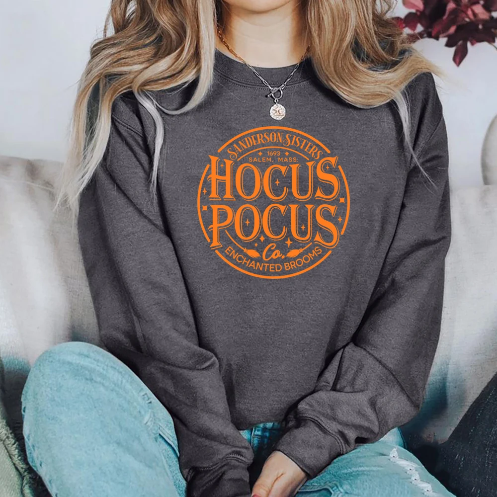 Halloween Sanderson Sisters Sweatshirt Just A Bunch of Hocus Hoodie Basic Witch Sweater Halloween Witch Crewneck Sweatshirts