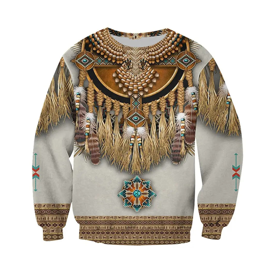 Western Aztec Ethnic Hoodies Bohemian 3D Print Sweatshirts Women Streetwear Long Sleeve Y2k Hoodie Pullovers Tops Woman Clothing