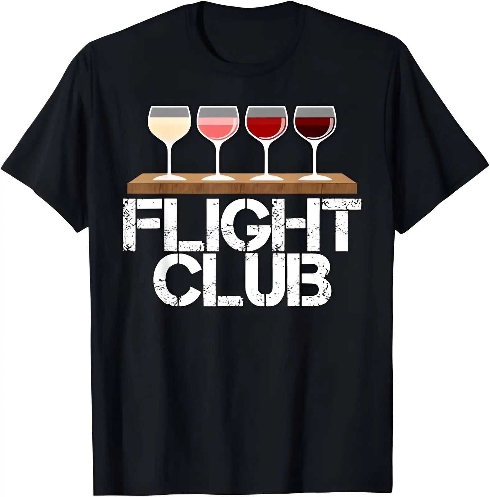 

A new flying wine club tasting sample rose red and white T-shirt