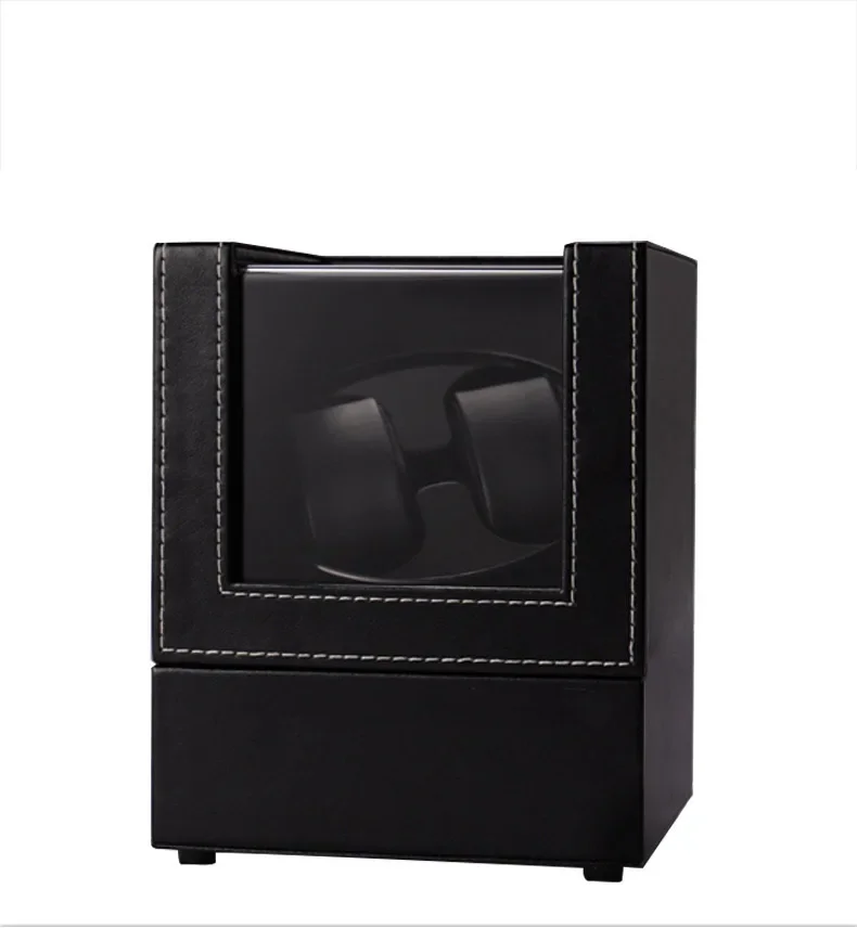 자동 시계용 더블 시계 와인더, 자동 시계 와인더, 가죽 상자, 조용한 모터, 2 슬롯