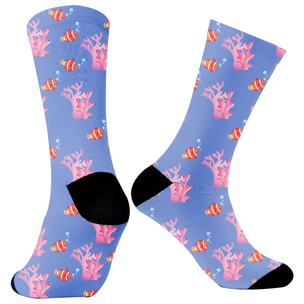 Chaussettes de style de rue décontractées pour porter en plein air toutes saisons, nouvelles chaussettes de dessin animé JEPrint Crew, chaussettes respirantes et confortables, 2024