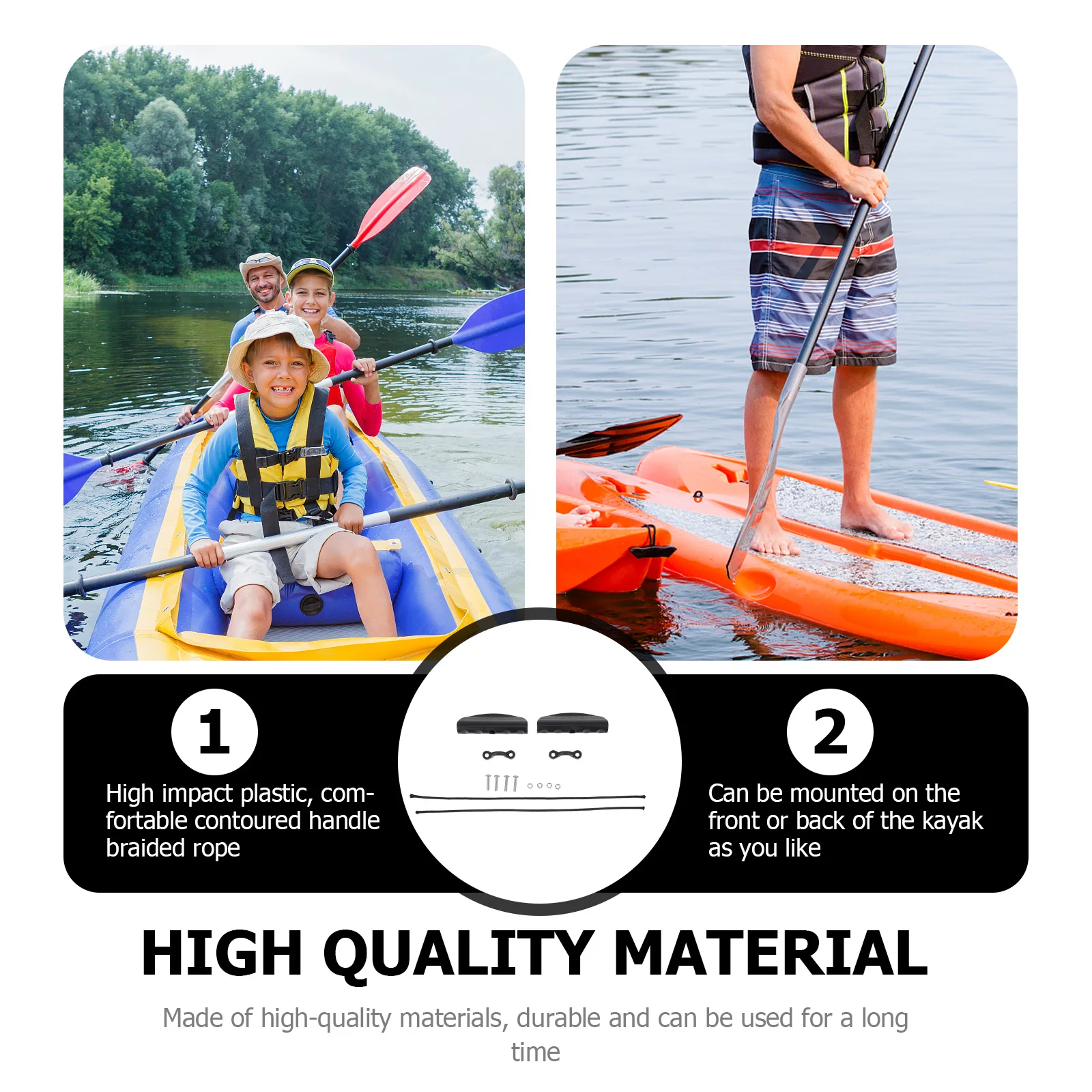 

14pcs H Carry Grips Kayak Accessories Marine Boat Side Mount Pull Drain Plug Kits Accessories Water Sports