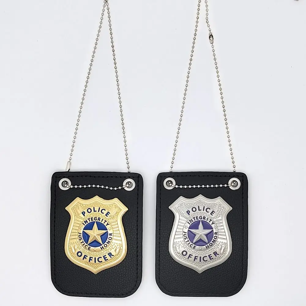 

Dress Up Cosplay Police Badge Pretend Play Police Officer Police Role Play Toy Belt Clip With Chain Simulation Police Badge