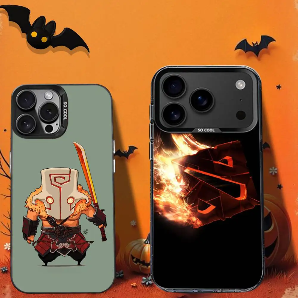 

Powerful D-Dota 2 Cool Phone Case For iPhone 16,12,13,17,15,1,11,Mini,Pro,SE,XS,MAX,Black Matte Silicone Cover