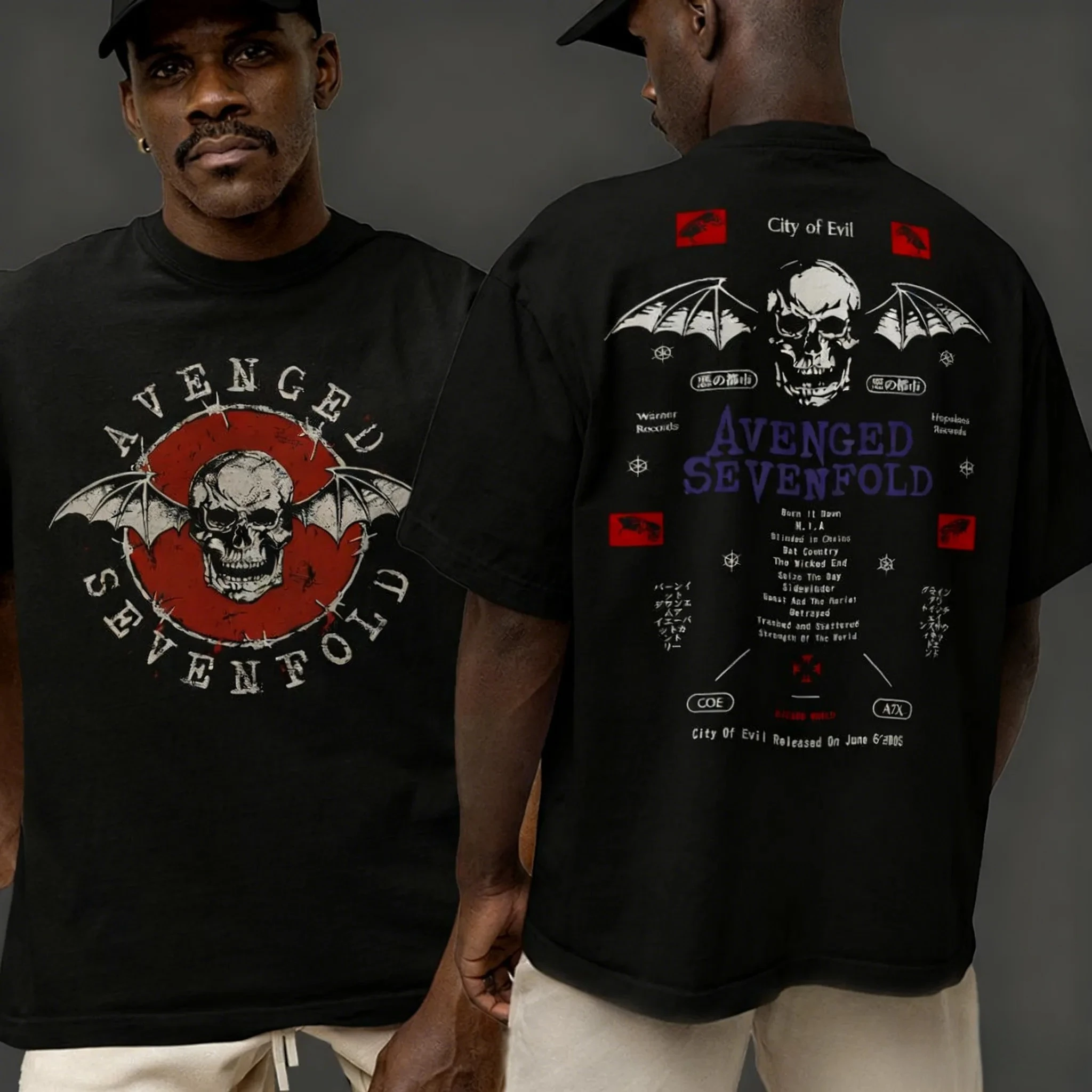 

Футболка A7X Metal Band, Avenged SEVENFOLD Estd 1999, хип-хоп футболка, высококачественный хлопок, мужская и женская одежда