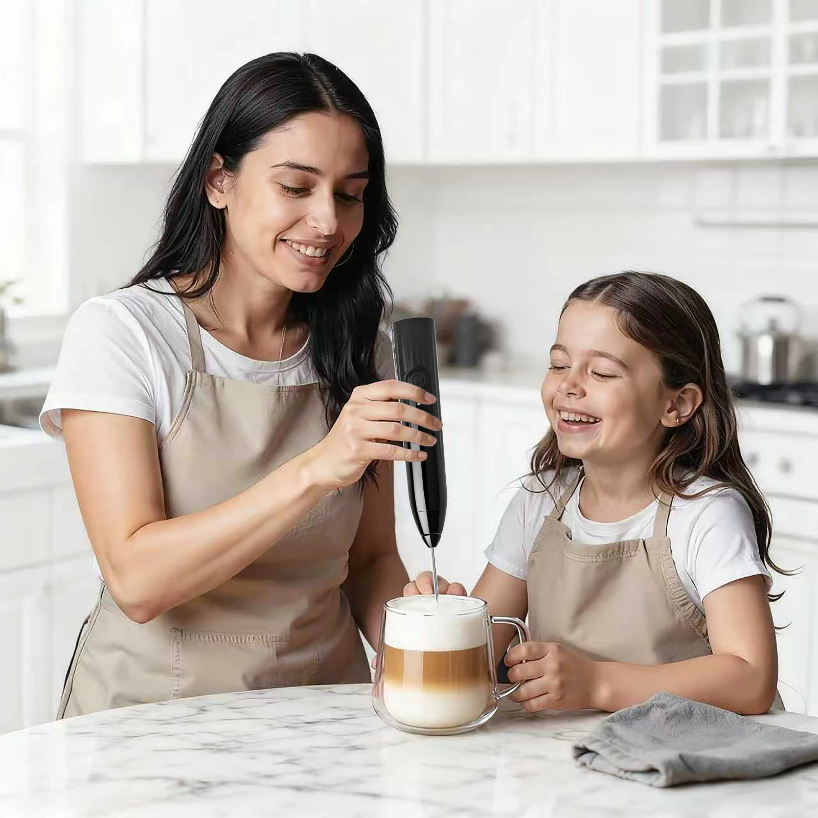 미니 핸드헬드 우유 거품기 충전식 음료 믹서 커피 라떼에 적합한 우유 거품기