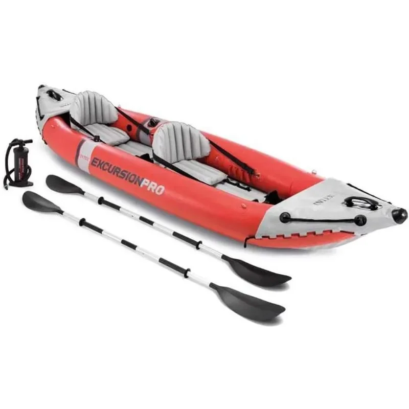 

Pro Inflatable Kayak Series: Includes Deluxe 86in Paddles and High-Output Pump – SuperTough PVC
