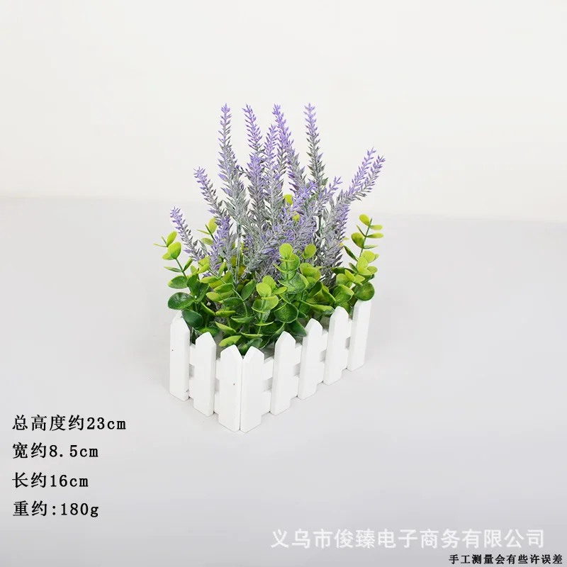 

Artificial Lavender Plant Potted Realistic Faux Silk Flowers Decorative Centerpiece Home Wedding Table Small Fake Plants