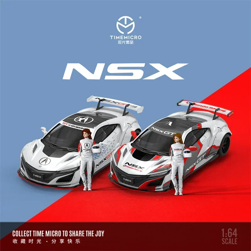 

Литая под давлением модель автомобиля Time Micro 1:64 NSX-GT3 Linited 999