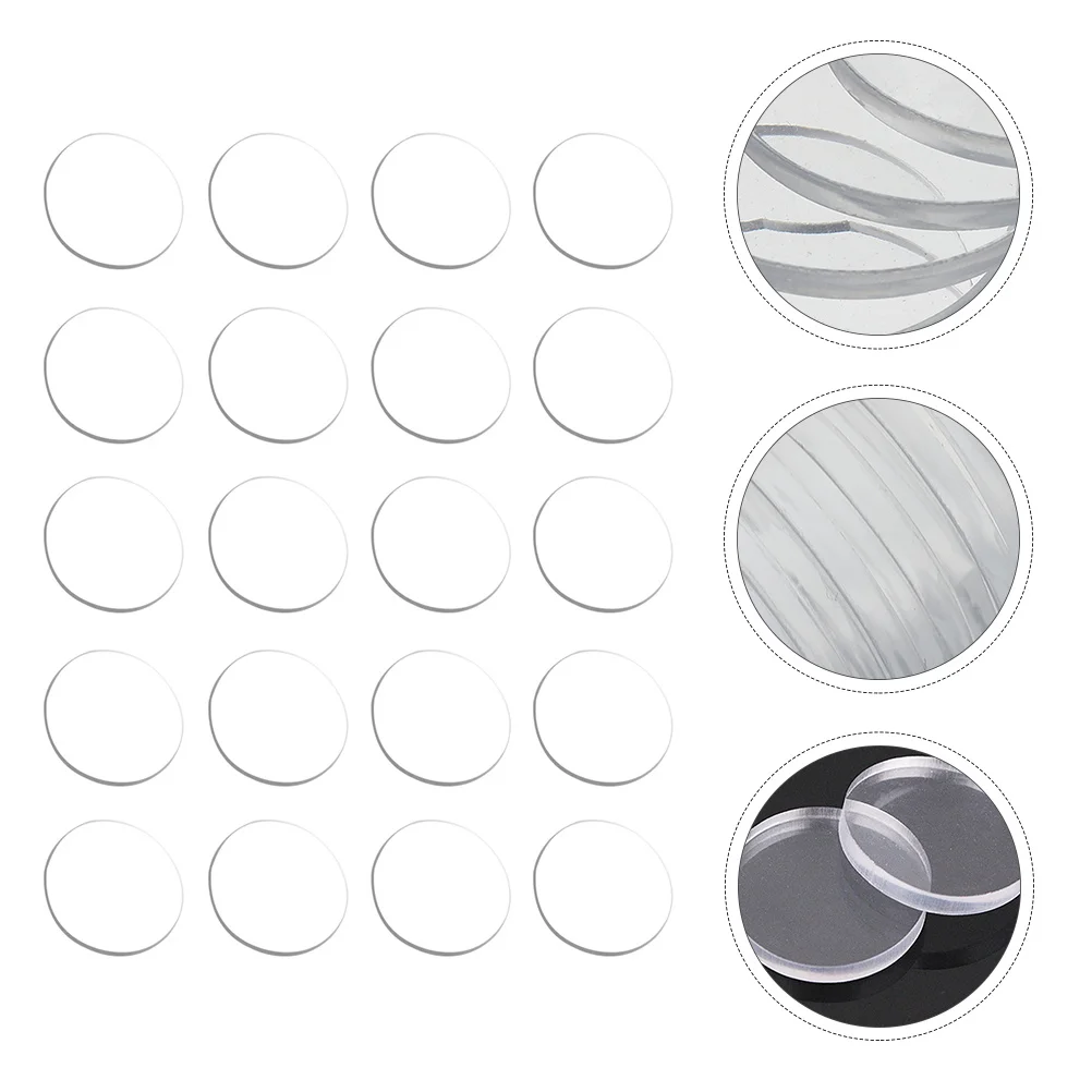 

20Pcs Clear Table Spacers Rubber Bumpers Thick Anti Skid Protection Creative Large Glass Tops Furniture Pads Glass Table Spacers