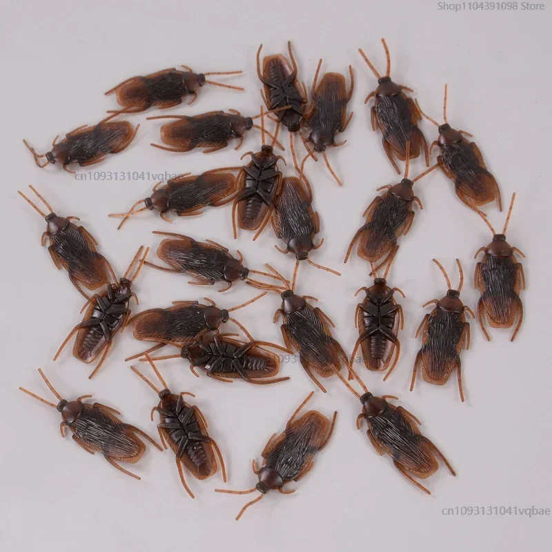 1-50 Uds novedad simulación insectos de plástico falso juguetes creativos Gadget de Halloween goma divertida cucaracha falsa broma decoración bromas