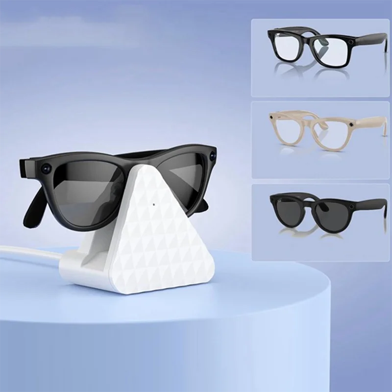 A24G-قاعدة شحن النظارات الذكية لـ META Ray Ban Wayfarer/Headliner/Skyler AI نظارات قاعدة شاحن شحن USB