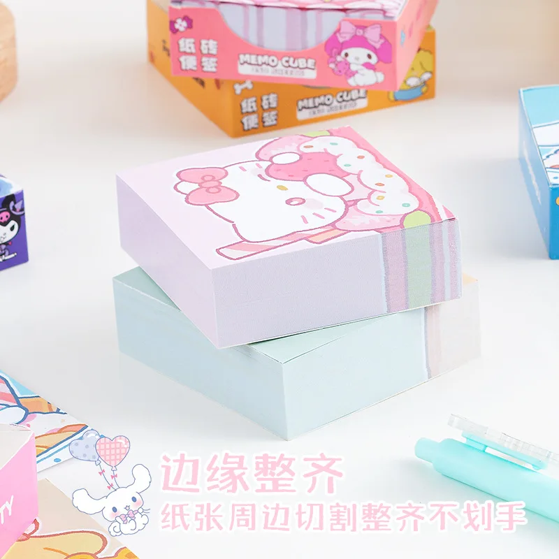 250pcs Cartoon Ins Anime Sanrio Sticky Note Kuromi Stickers Cute Hello Kitty Cinnamoroll Decorative Paper Student Gifts