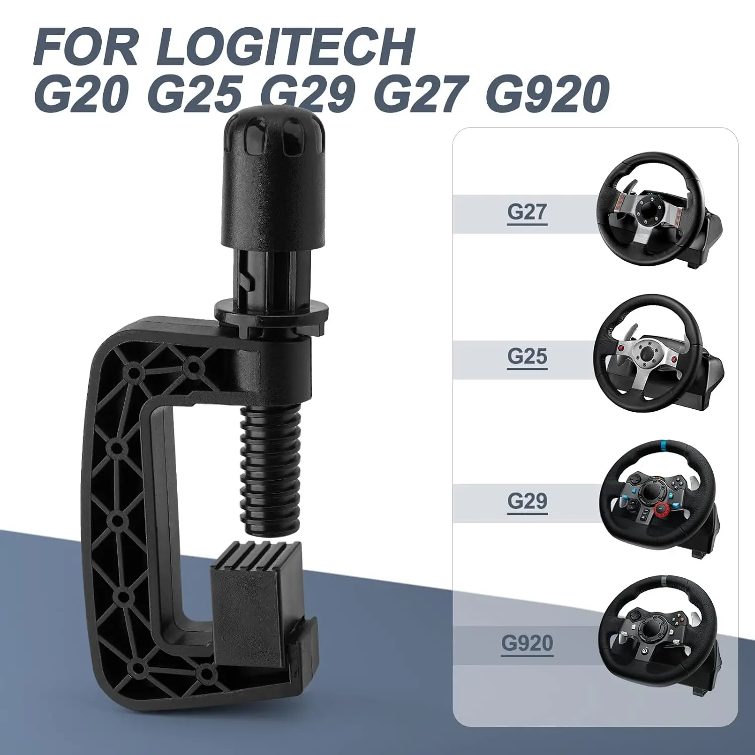 GT Steering Wheel System Clamping Clips Joysticks & Game Controllers Compatible For Logitech G25 G27 G29 G920 G923