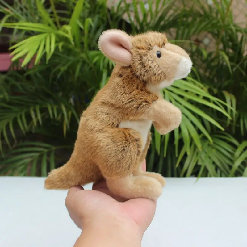 

H19cm Реалистичная плюшевая игрушка-кенгуру, милая плюшевая игрушка-кенгуру из полипропилена, хлопок, подарок на день рождения для девочек