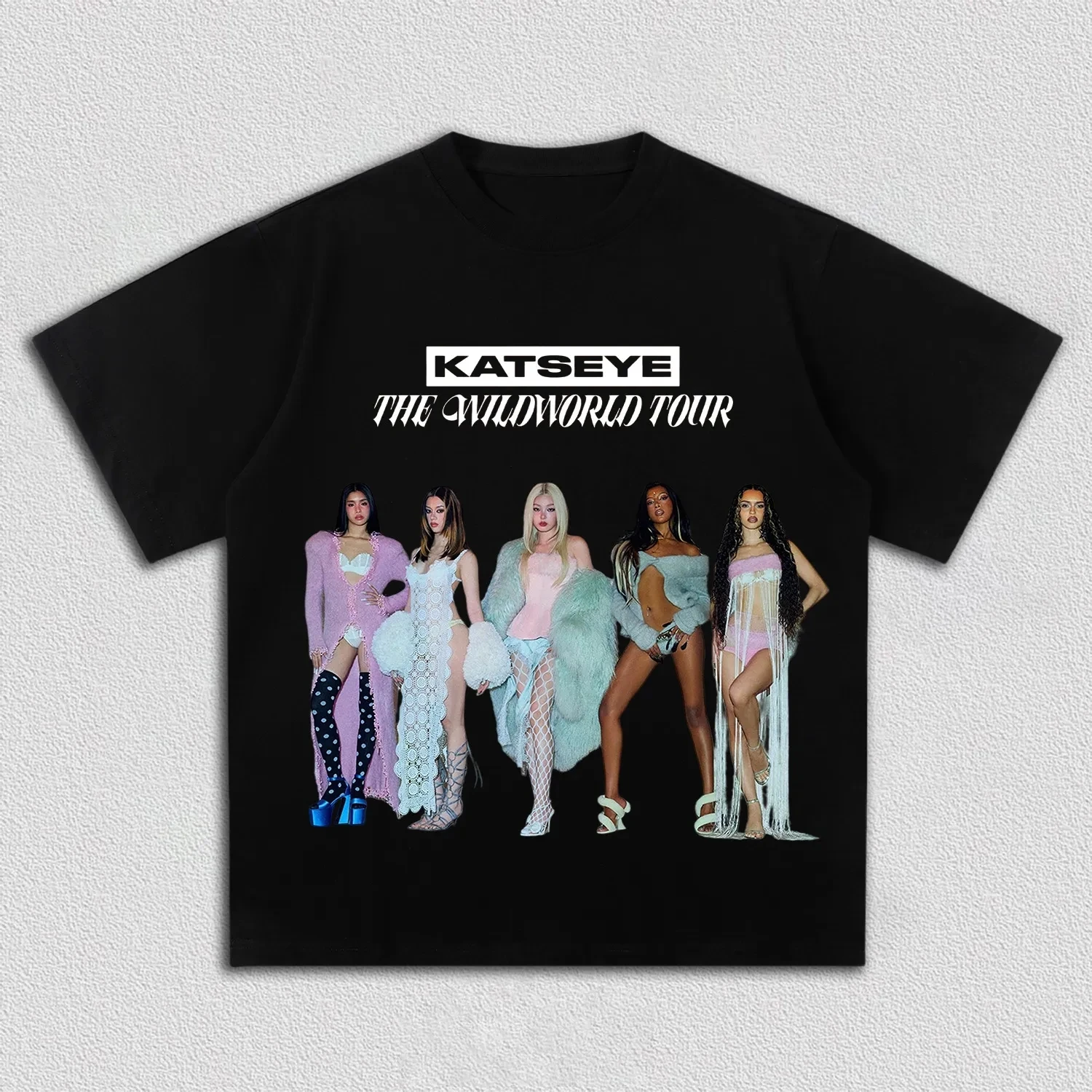 KATSEYE WILDWORLD TOUR 2026 Album WILD graphic Merch T shirt 100%Cotton Unisex Men‘s Women's T-Shirt Y2k Fans Casual Popular Tee
