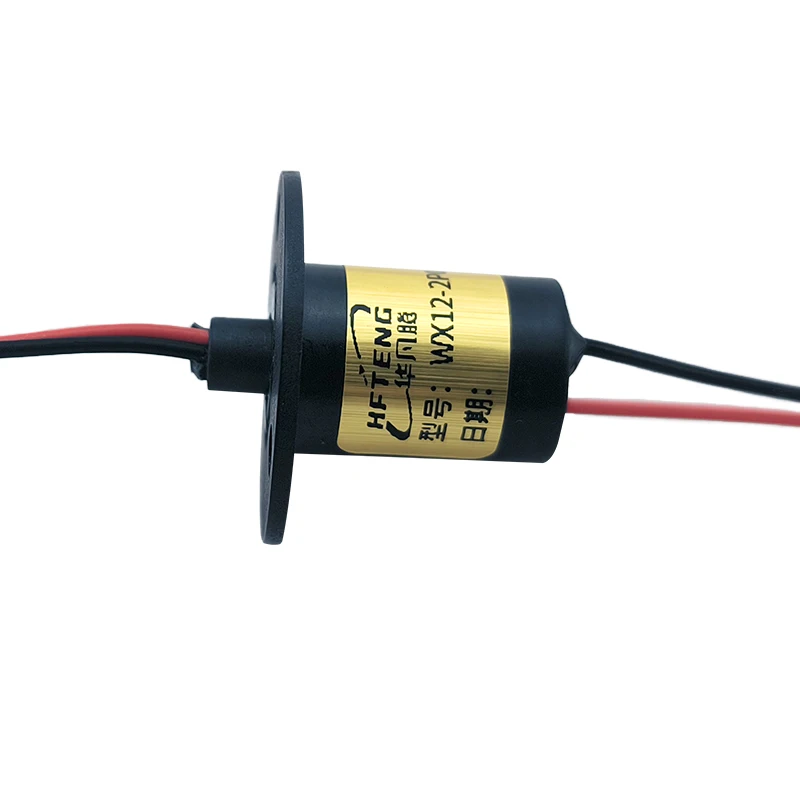 Bus Ring 2 Way 5 Amp OD 12.4mm Rotary Joint for Rotary Tables or Motors Capsule Slip Rings for Electrical Equipment