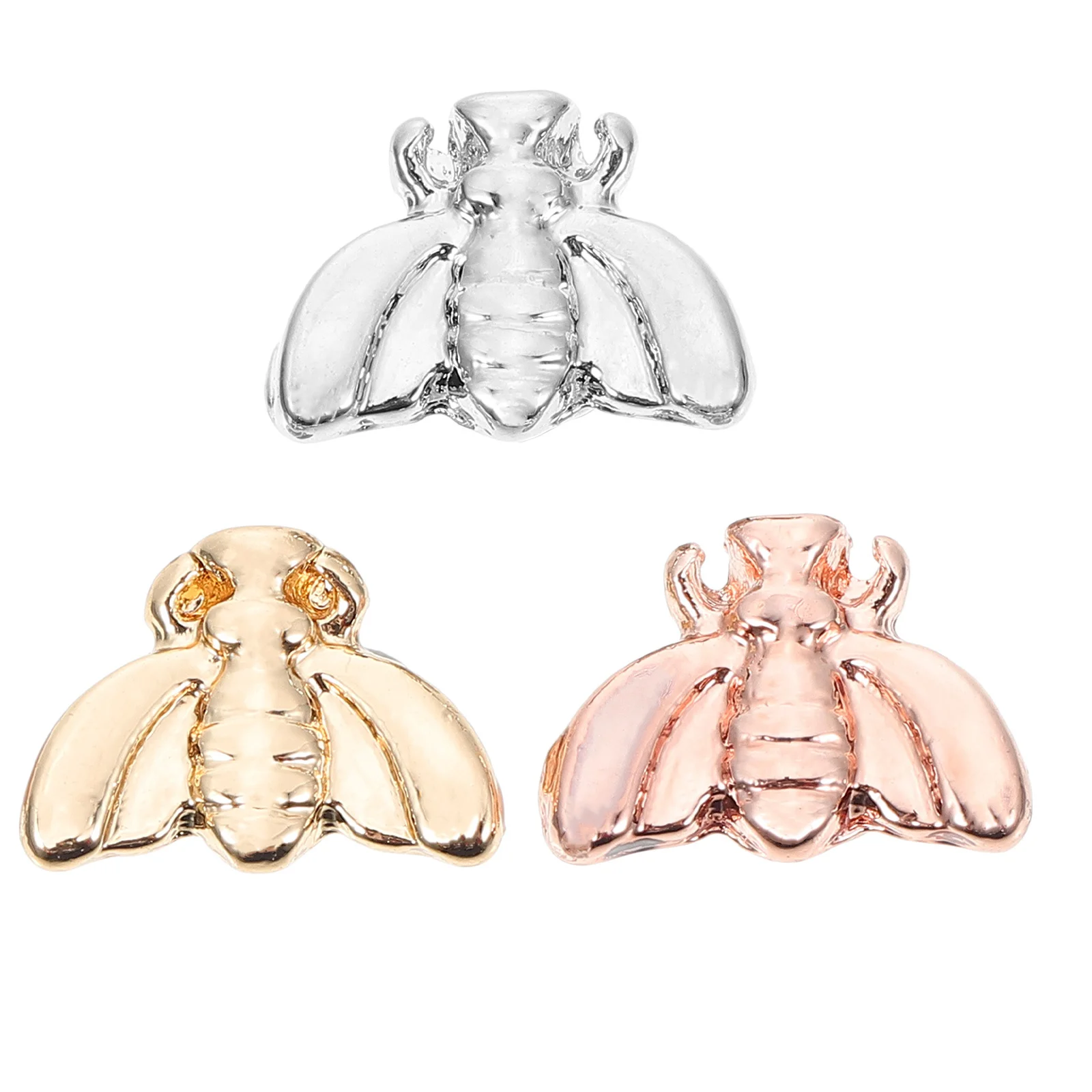 3pcs Bee Shape Buckle for Watchband Charms Zinc Alloy Decorative Watch Strap buckle Fits Most Styles Long