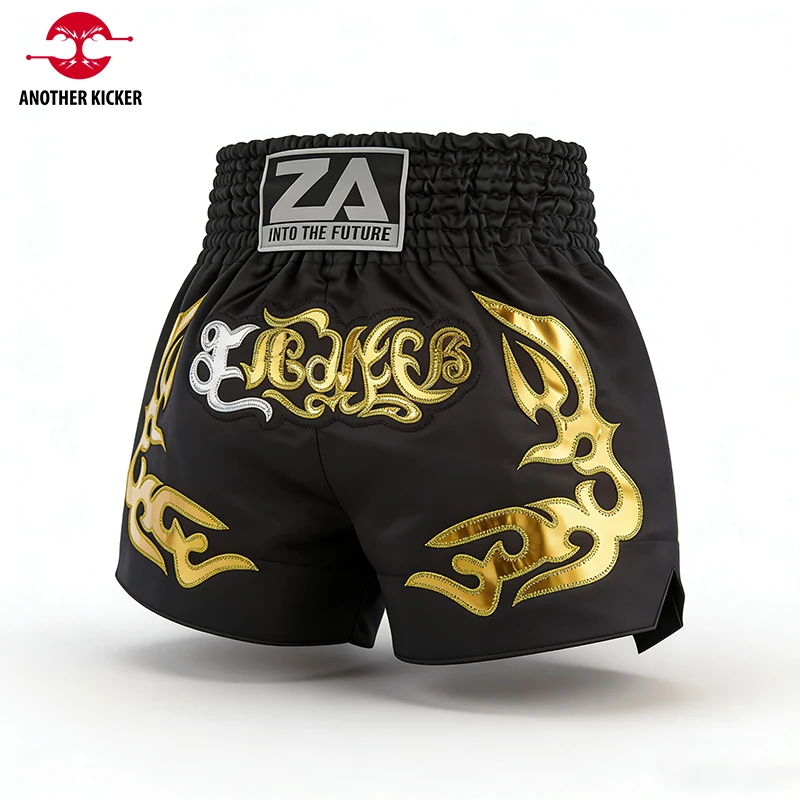 Thai Boxing Shorts Traditional Muay Thai Shorts Adult Kids Embroidered Kickboxing Fight Shorts Men Women Thaiboxing Combat Pants