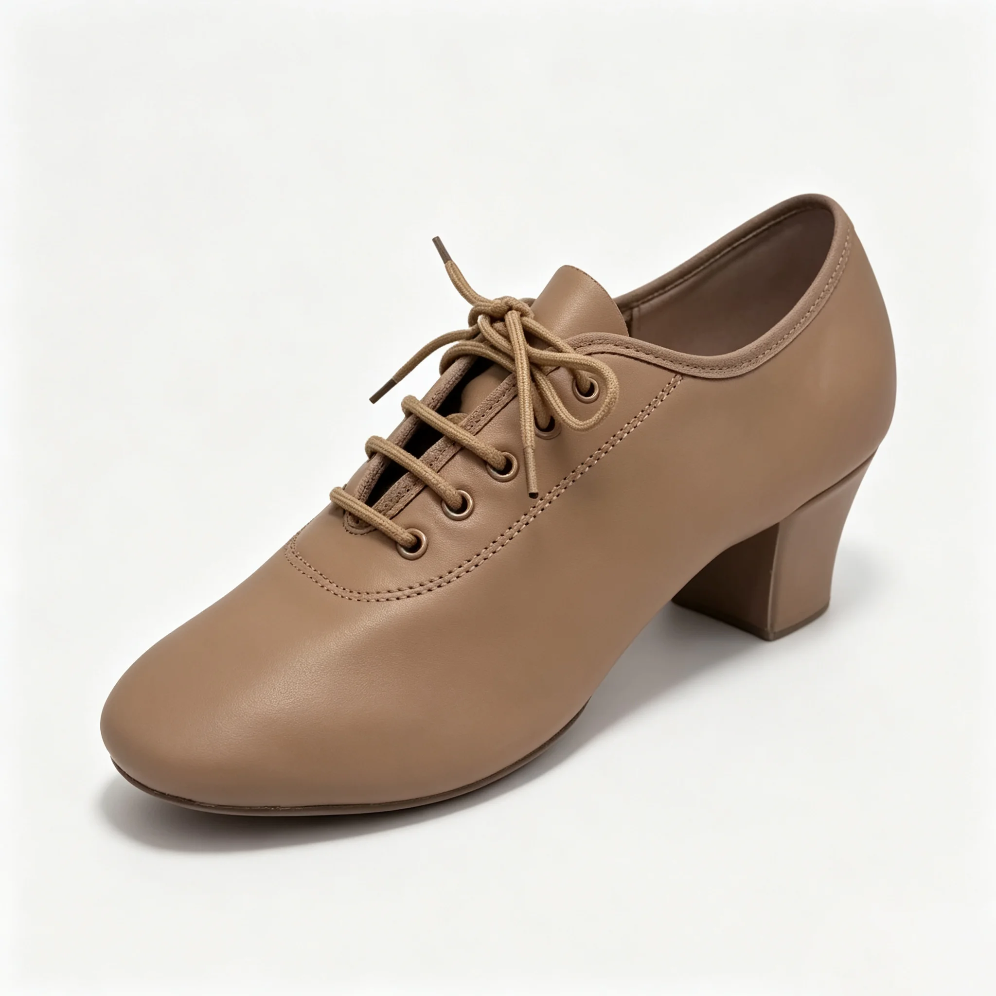 Evk Men's Brown PU Leather Latin Dance Shoes 4cm Heeled Professional Salsa Tango Party Ballroom Dancing Sandals Sneaker Footwear