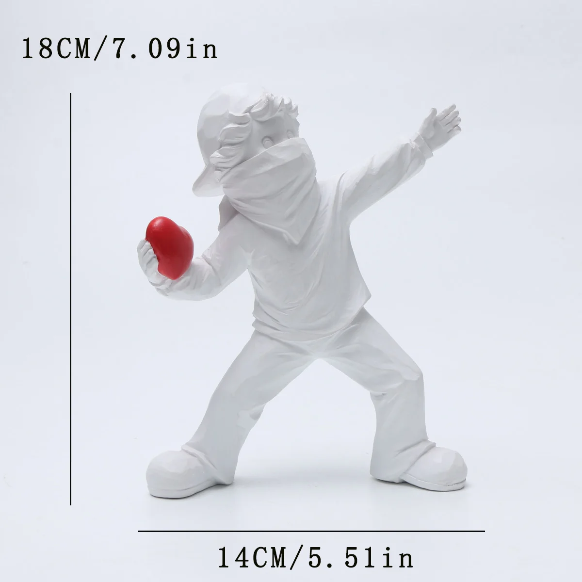 Hars Standbeelden Sculpturen Banksy Bloemwerper Standbeeld Bommenwerper Woondecoratie Accessoires Moderne Ornamenten Beeldje Collectible