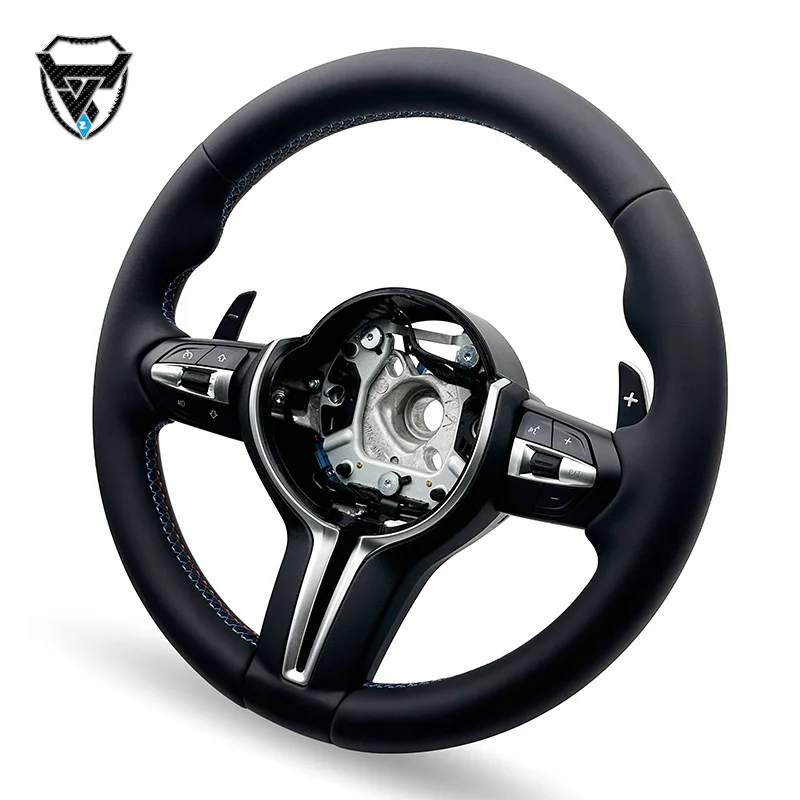 Black leather modified steering wheel for BMW 340i 320i 330i 335i 328i 335i 318i ZC-E46-P1