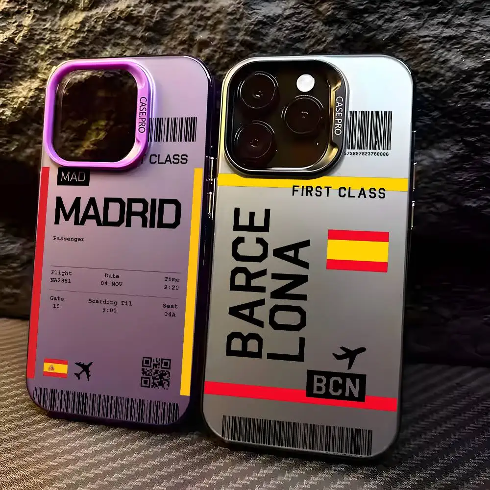 حافظة هاتف إسبانيا لهاتف آيفون 16 15 14 13 12 11 Pro Max Plus - غطاء خلفي ناعم متدرج ملون من مادة TPU #1