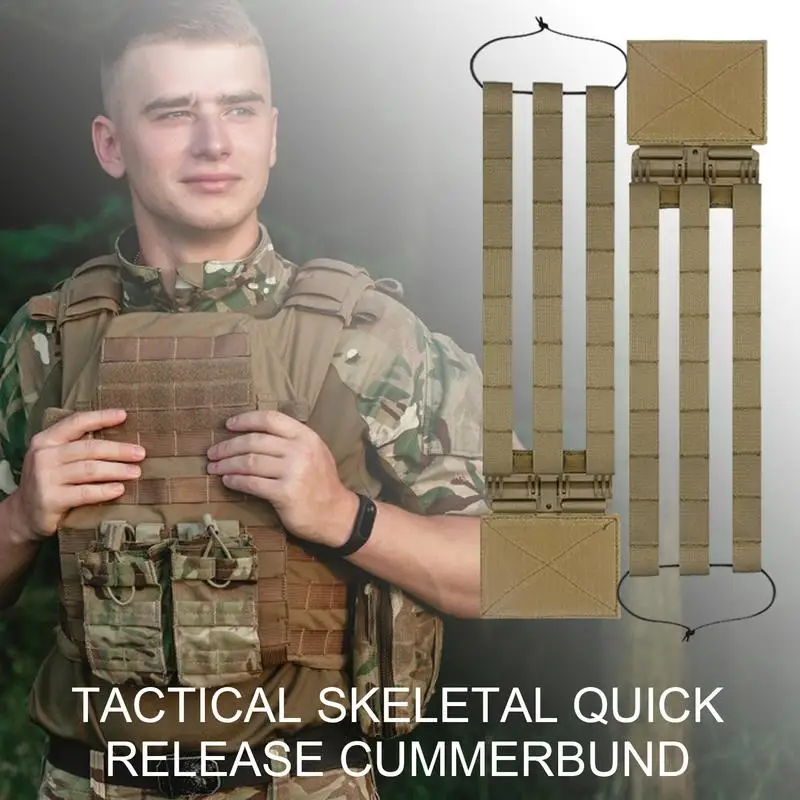 Cummerbund Plate Carrier 2-Piece Outer Carrier Vest Accessories Skeletal Quick Release Cummerbund Elastic Cummerbund Straps